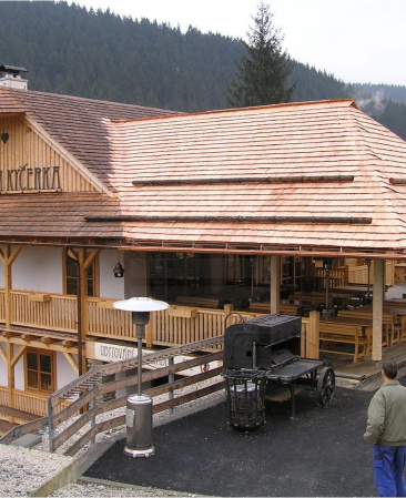 Kyčerka – roof for the terrasse 